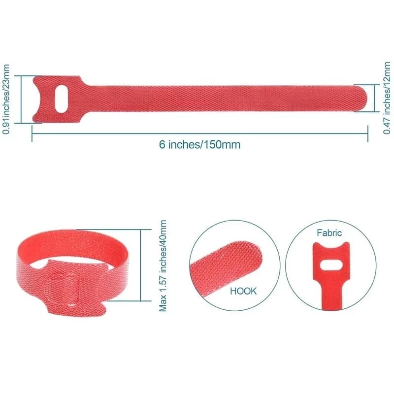 50/30/10PCS Cable Organizer Winder Ties Wire Management Holder Reusable Clip Protector Nylon Strap Mouse Earphones Hoop Tape - 5