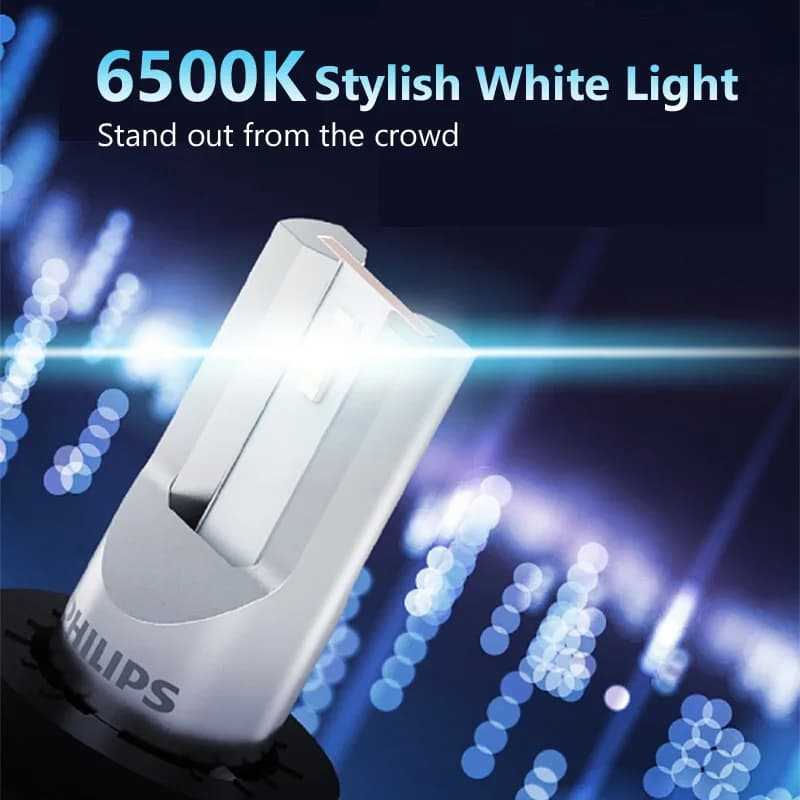 مصابيح أمامية للسيارة Philips Ultinon Essential G2 LED بأنواع H4 وH7 وH11، إضاءة عالية ومنخفضة 6500K بيضاء - 2