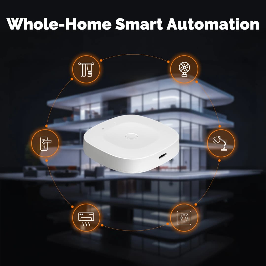 مركز بوابة MOES Tuya الذكي ZigBee Bluetooth متعدد الأوضاع طاقة Type-C أتمتة منزلية لاسلكية يعمل مع Alexa وGoogle Home - 4