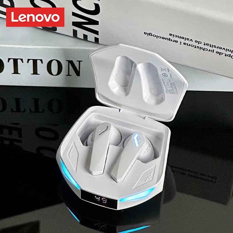 سماعات أذن لاسلكية للألعاب Lenovo XT53 بتقنية Bluetooth 5.4، سماعات أذن ذات تأخير منخفض مع شاشة LED وميكروفون مقاومة للماء - 4