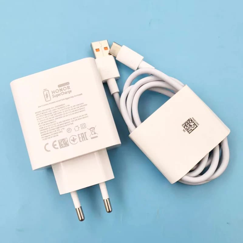 شاحن هونر 100 واط EU سوبر تشارج PD/QC 3.0 بمنفذين للشحن السريع لهونر 400 300 200 100 برو ماجيك 7 6 مع كابل Type C بطول 1/1.5/2 متر - 2