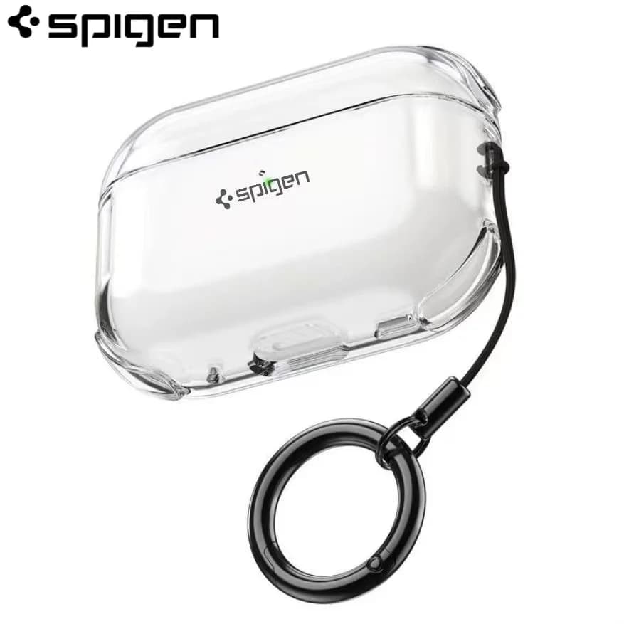 غطاء Spigen TPU مقاوم للصدمات ناعم لسماعات AirPods 1/2/3/4 Pro 3 Pro 2 مع حامل مفاتيح - 3