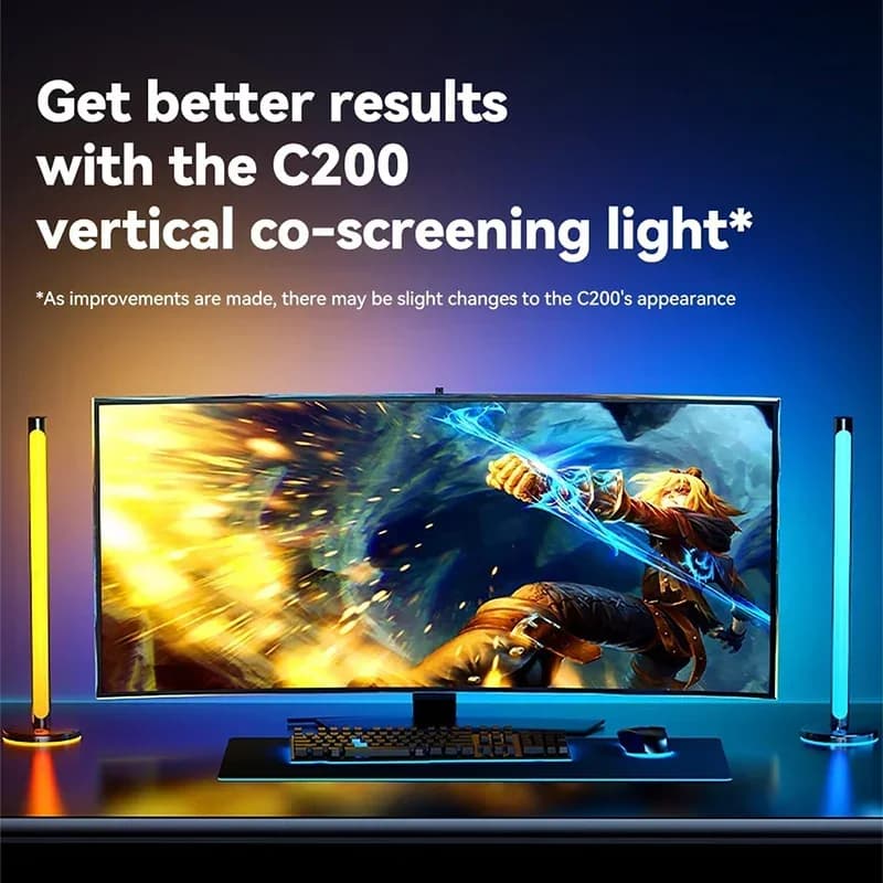إضاءة شريط LED خلفية لشاشة الكمبيوتر مع مزامنة العرض الذكية وألوان RGB لإضفاء أجواء الألعاب والعطلات - 5