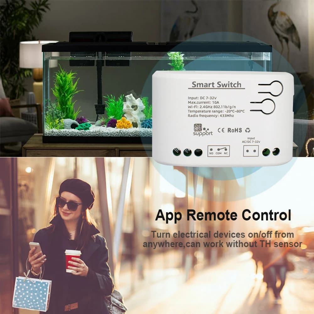 مفتاح درجة حرارة ذكي WiFi جهاز تحكم Ewelink ترموستات ذكي 2000W مع مراقبة استهلاك الطاقة يعمل مع Alexa - 4