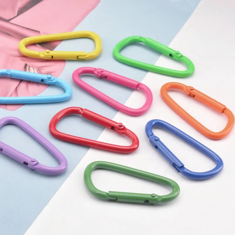 5-20Pcs/Lot Aluminum Alloy Carabiner Buckle Camping Equipment Backpack Buckle Water Bottle Hanging Buckle Snap Hook Keychai - 4