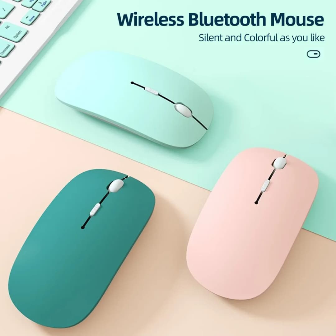 Wireless Bluetooth-compatible Mouse Portable Ergonomic Computer Mice For Laptop iPad Tablet PC Mobile Phone Office Gaming Mouse - 2