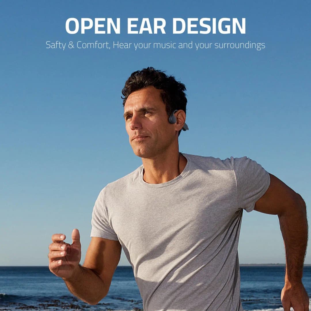 سماعات أذن بلوتوث بنظام توصيل عظمي مفتوح من aftershokz، إصدار 5.3، سماعات رأس لاسلكية رياضية ذات عمر بطارية طويل للدراجات والجري - 2