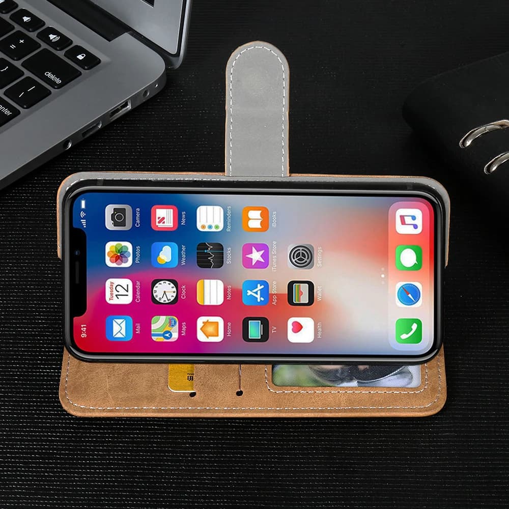 محفظة جلدية عصرية لهاتف موتورولا ThinkPhone 6.6 بوصة غطاء فليب فاخر بحامل بطاقات - 4