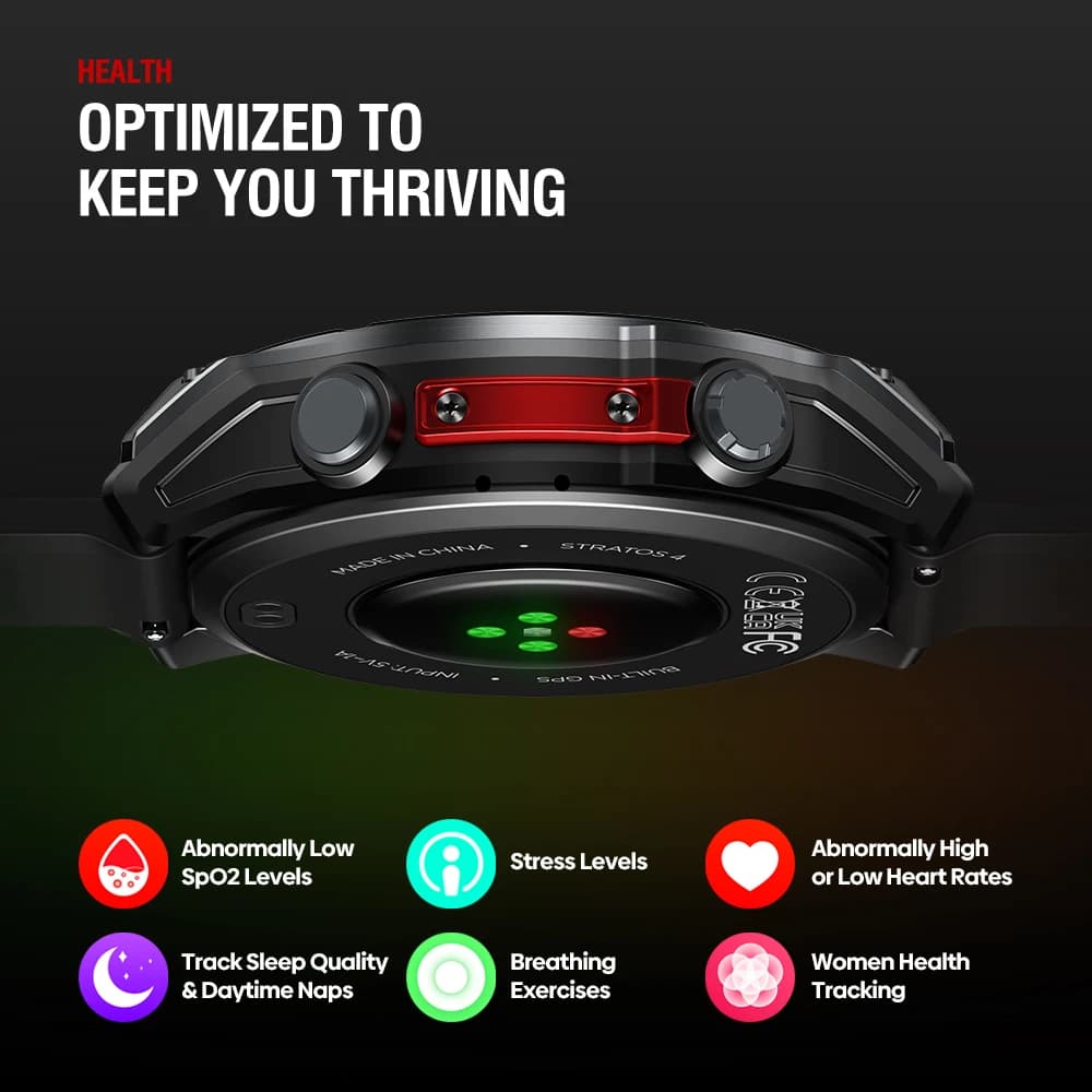 NEW Zeblaze Stratos 4 GPS Smart Watch 1.43 AMOLED Display Built-in Compass Barometric Altimeter Flashlight Voice Call Smartwatch - 5