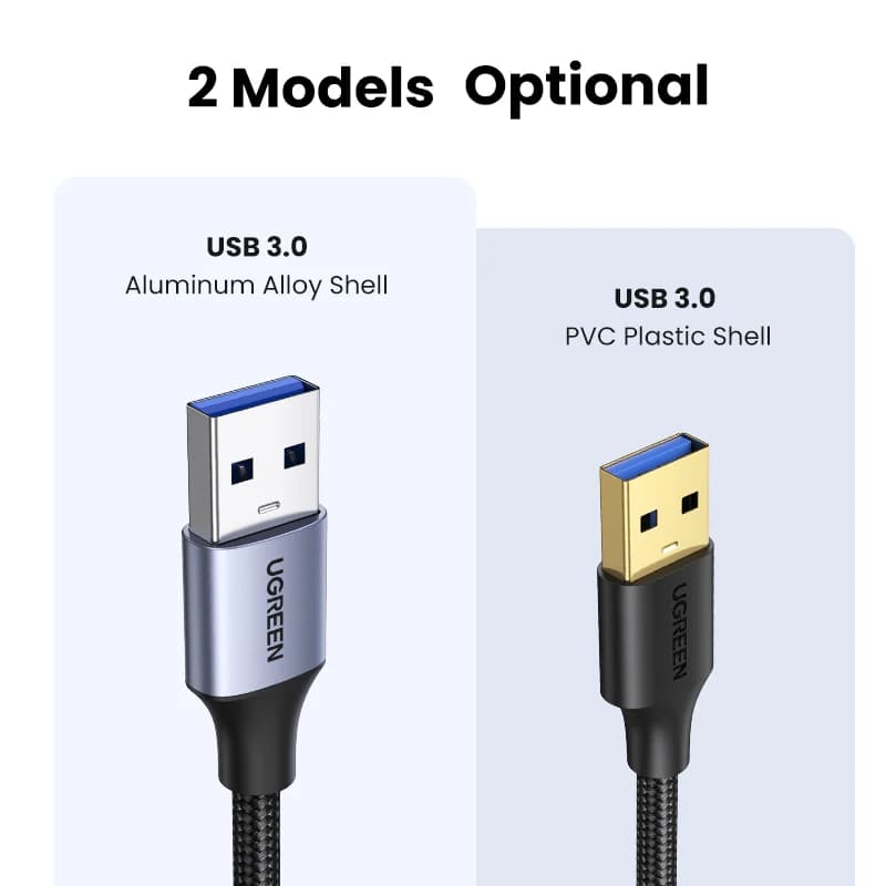Ugreen كابل تمديد USB 3.0 من ذكر إلى أنثى كابل بيانات USB3.0 موسع للكمبيوتر والتلفزيون - 6