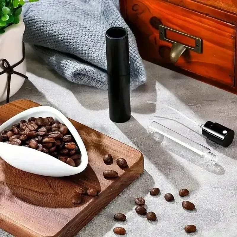 زجاجة رش حبوب القهوة دوارة محمولة مضادة للكهرباء الساكنة 10 مل سعة 10 مل مثالية لمحبي القهوة - 5