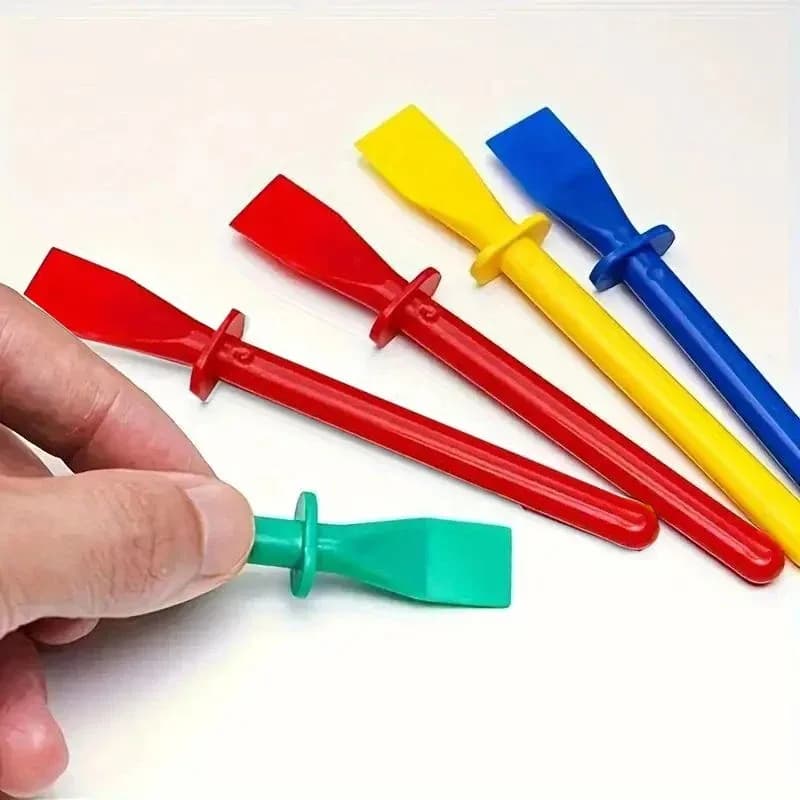 8-20pcs Glue Spreaders,Polypropylene Glue Smear Sticks Applicator, Painting Scrapers For Handmade DIY Art Leather Craft Tool - 3
