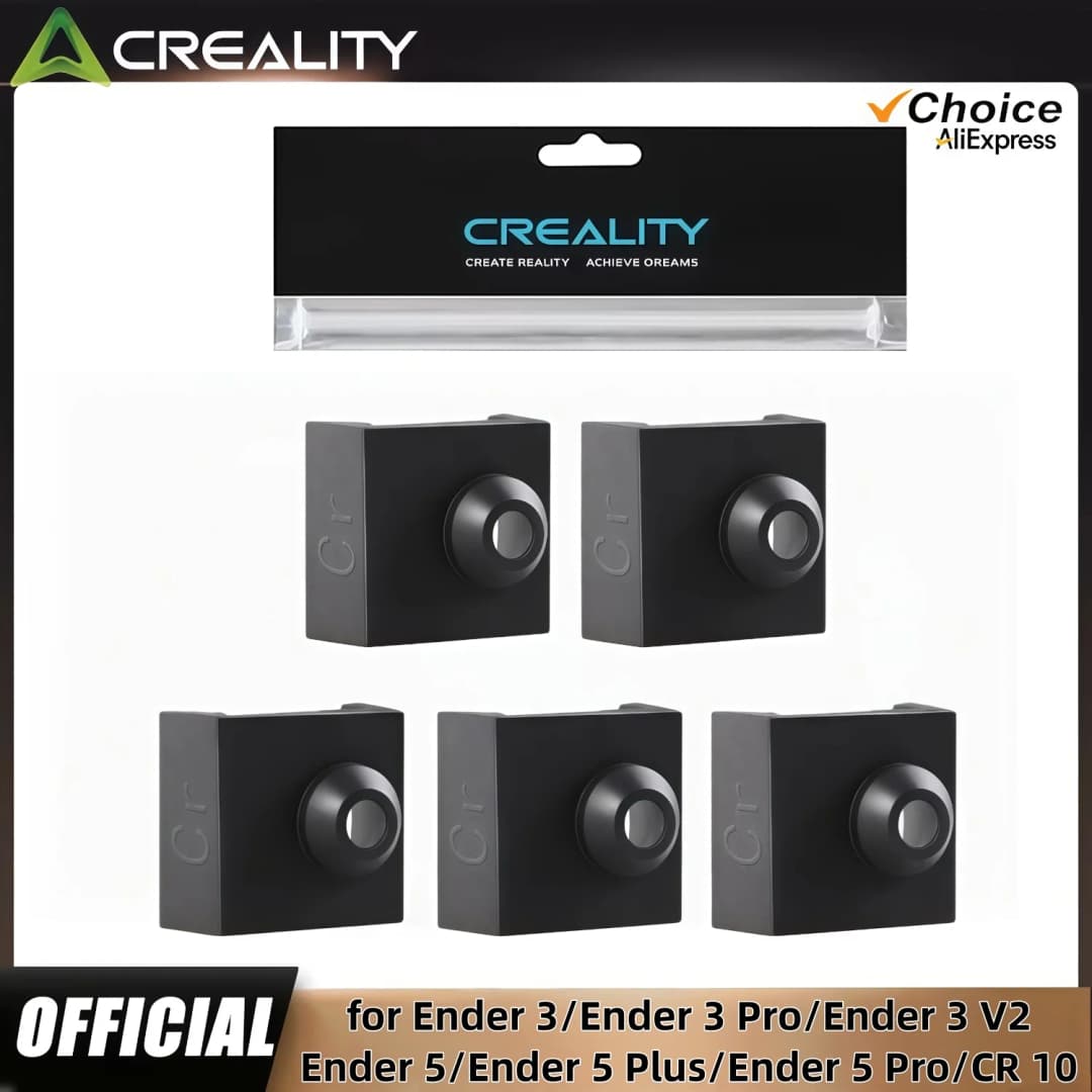 غطاء سيليكون رسمي من Creality لـ Ender 3/CR 10، غطاء سيليكون لرأس التسخين للطابعة ثلاثية الأبعاد، لـ Ender 3/3 Pro/3 V2, Ender 5/5 Plus/ 5 Pro