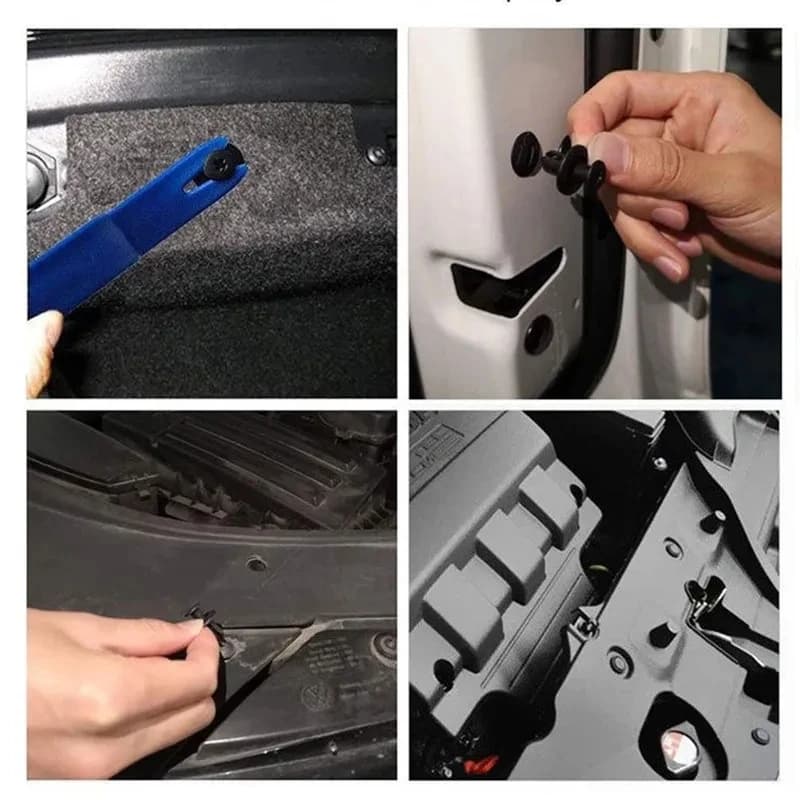 1/5/10/30/50/100pcs 8mm Plastic Rivets Fasteners Screw Car Bumper Fender Black Rivet Car Fastener Clips for Toyota Focus Kia Nis - 6
