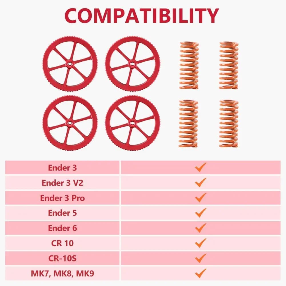 Creality official Ender 3 Pro Springs Upgrade, 3D Printer Bed Springs，Ender 3 Bed Leveling Springs Compatible for Ender 3 series - 6