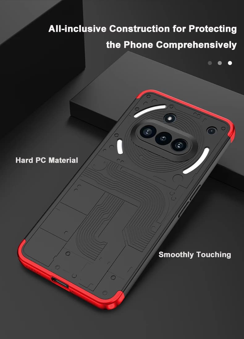 غطاء حماية Nothing Phone 3A 2025 3 في 1 بجودة عالية مقاوم للصدمات وغطاء خلفي صلب غير لامع لهاتف Nothing Phone 3A 5G A059 - 2
