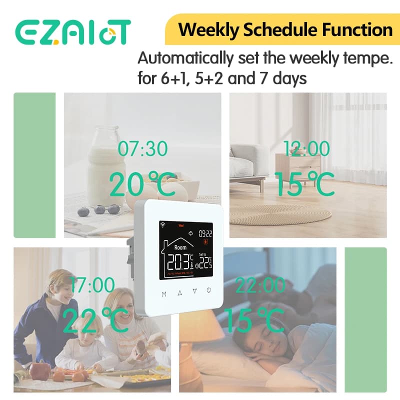 Tuya Smart Home Thermostat Water Electric Warm Floor Heating Gas Boiler WiFi Temperature Remote Controller with Google Alexa - 4