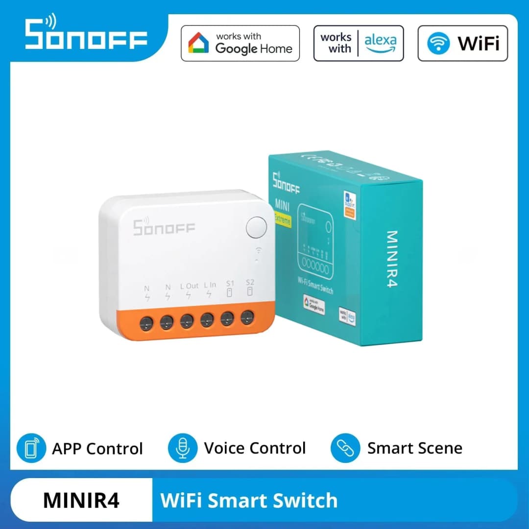 Sonoff Mini R4 Extreme Sonoff Minir4 Mini Sonoff R4 تحكم ثنائي الاتجاه منزل ذكي يعمل مع Alexa Google Home Yandex Alice