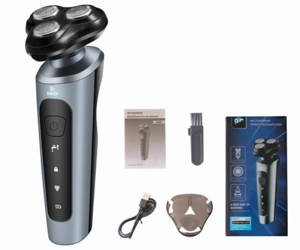 Electric Waterproof Shaver   Wet Dry Shaving With USB Charging Cable   Suitable For Business Trip Home Daily Use - 2