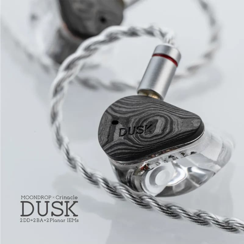 MOONDROP x Crinacle DUSK 2DD+2BA+2Planar In-ear Headphone with 0.78 2pin Cable Earphone 3.5mm/USB-C Plug - 4