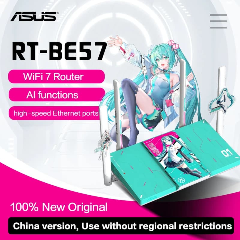 راوتر ASUS واي فاي 7 BE57 TUF راوتر الألعاب راوتر ذكي واي فاي منزلي توجيه عشوائي للمجموعات شبكة لاسلكية 5G بسرعة 3600Mbps