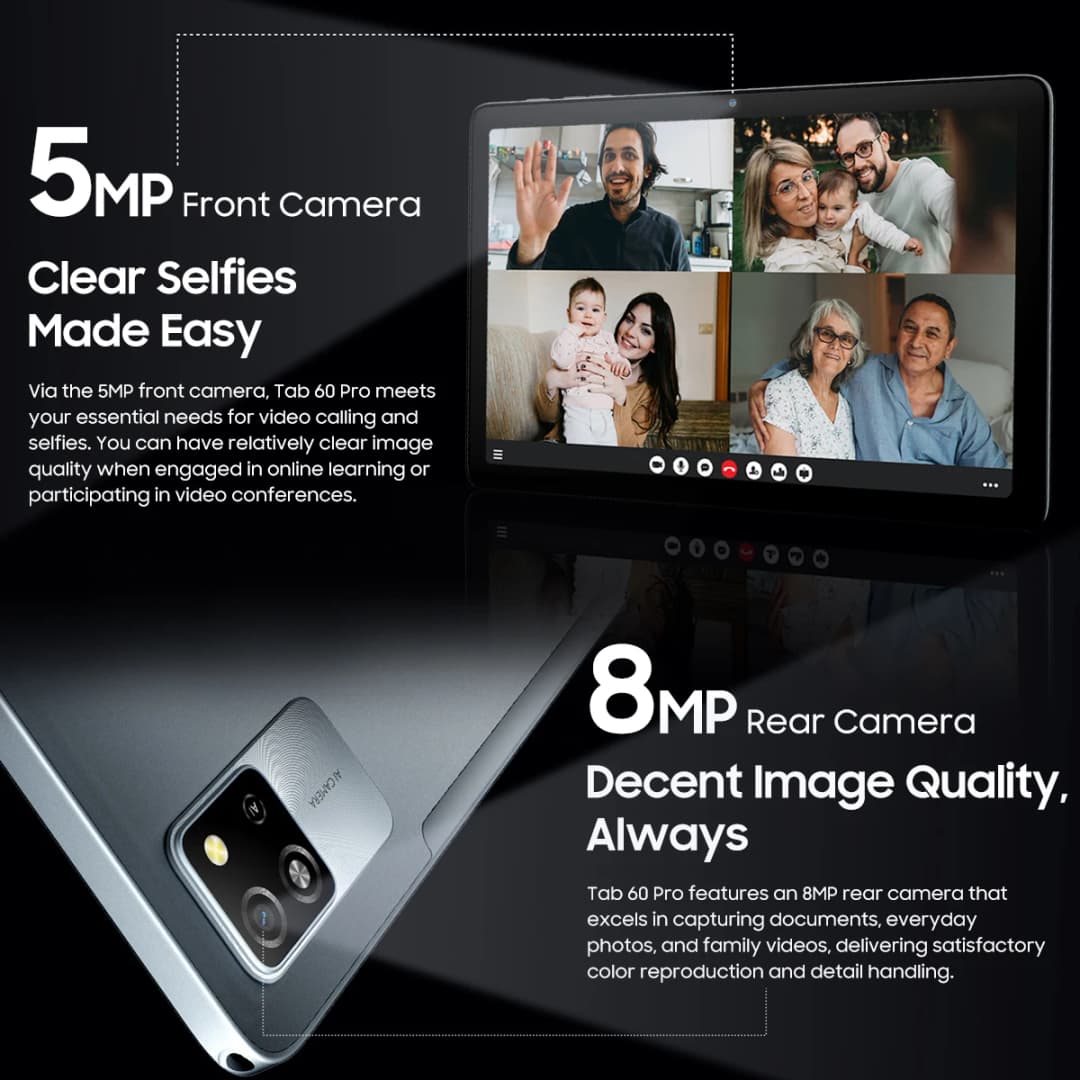 Blackview Tab 60 Pro Tablet 10.1'' HD+ IPS Display 8GB 128GB Octa-core Widevine L1 7700 mAh Android 14 Tablet PC - 6