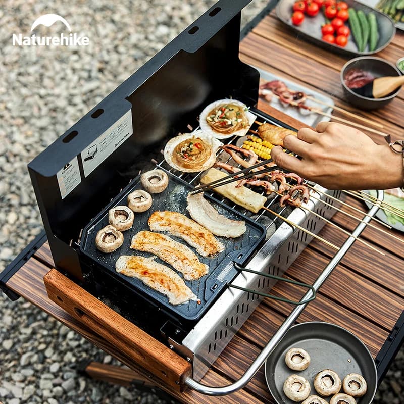 Naturehike Camping Cooking Pan Non Stick Folding Picnic Frying Pan Portable Easy Clean Grill Hiking Bbq Dinner Frying Plate - 6