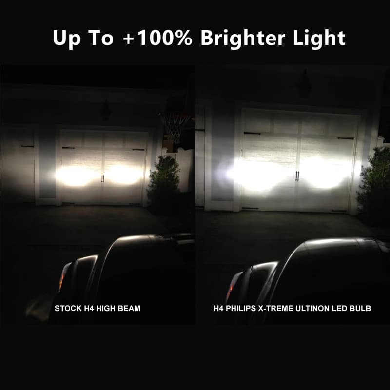 مصابيح فيليبس LED H4 X-treme Ultinon إضاءة سيارات 6200K أبيض ساطع LED ترقية أصلية شعاع عالي ومنخفض 12902LP 12953BW - 5