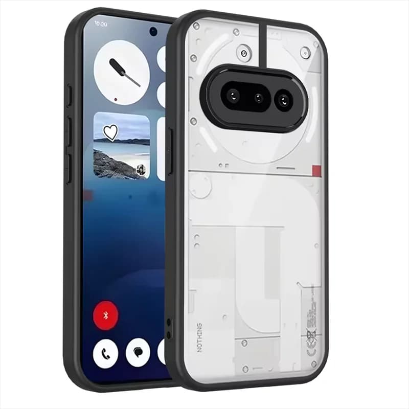 غطاء هاتف Nothing Phone 3A A059، وسادة هوائية، مقاوم للصدمات، إطار سيليكون، غطاء خلفي شفاف غير لامع، غطاء صلب لهاتف Nothing Phone 3A 5G - 4