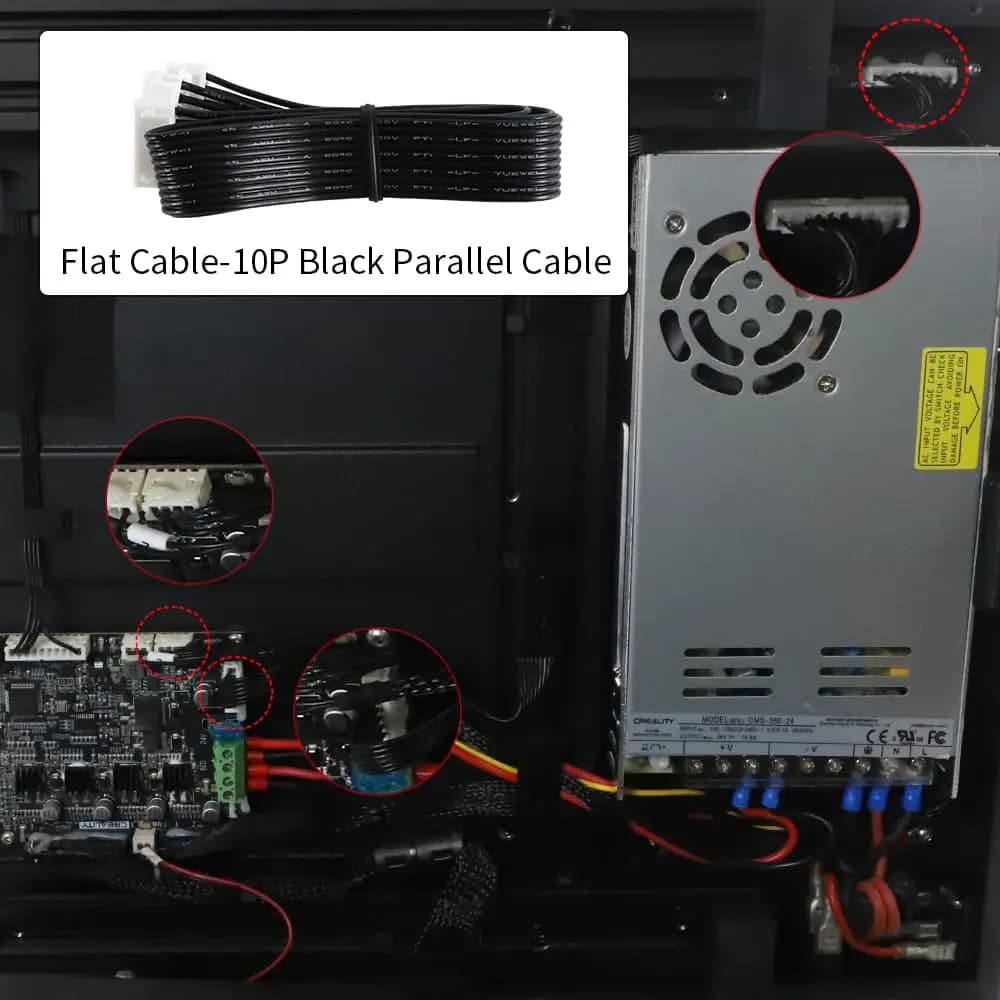 مجموعة كابلات Ender 3 S1 الرسمية من Creality، توصيل كابل الشاشة، كابل مسطح، كابل حد محرك المحور X/Y، كابل طابعة ثلاثية الأبعاد - 3