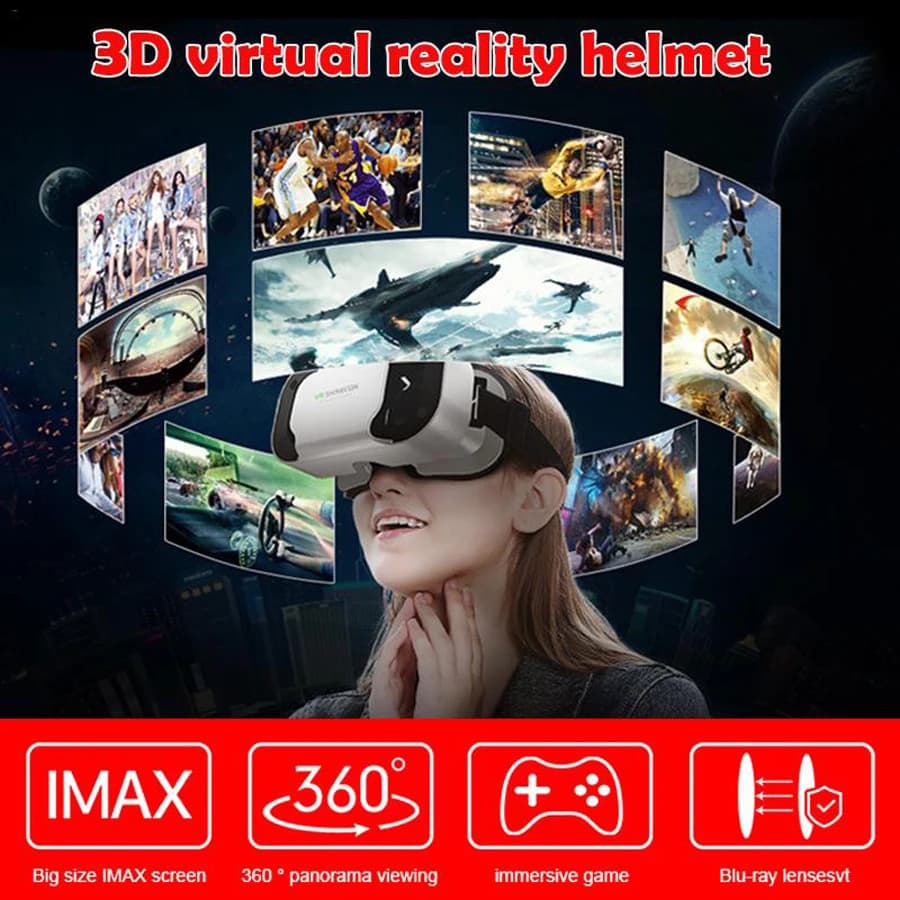 نظارات Shinecon VR ثلاثية الأبعاد للواقع الافتراضي مع عدسات للهواتف الذكية - 6