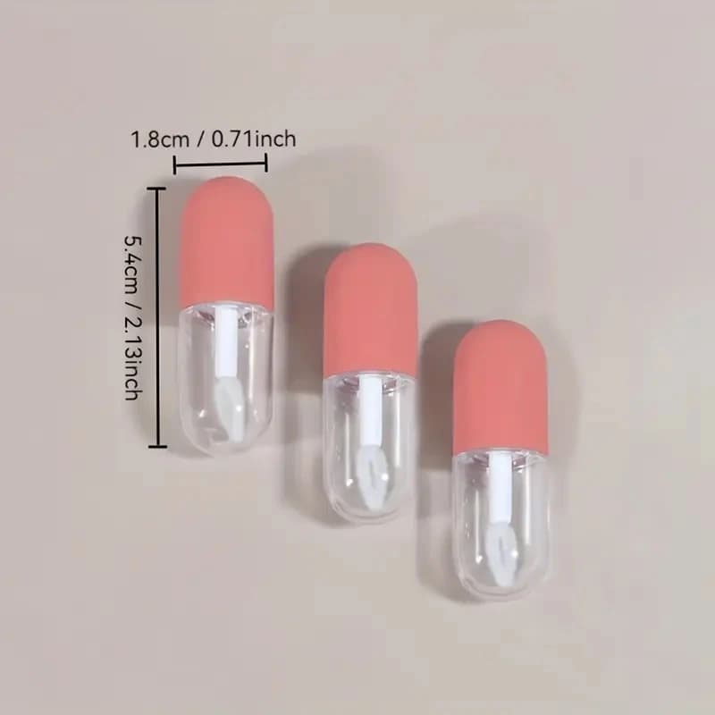 3/5Pcs Mini Empty Lip Gloss Tube Plastic Refillable Bottles Liquid Lipstick Container Lipgloss Sample Bottle Travel Accessories - 6
