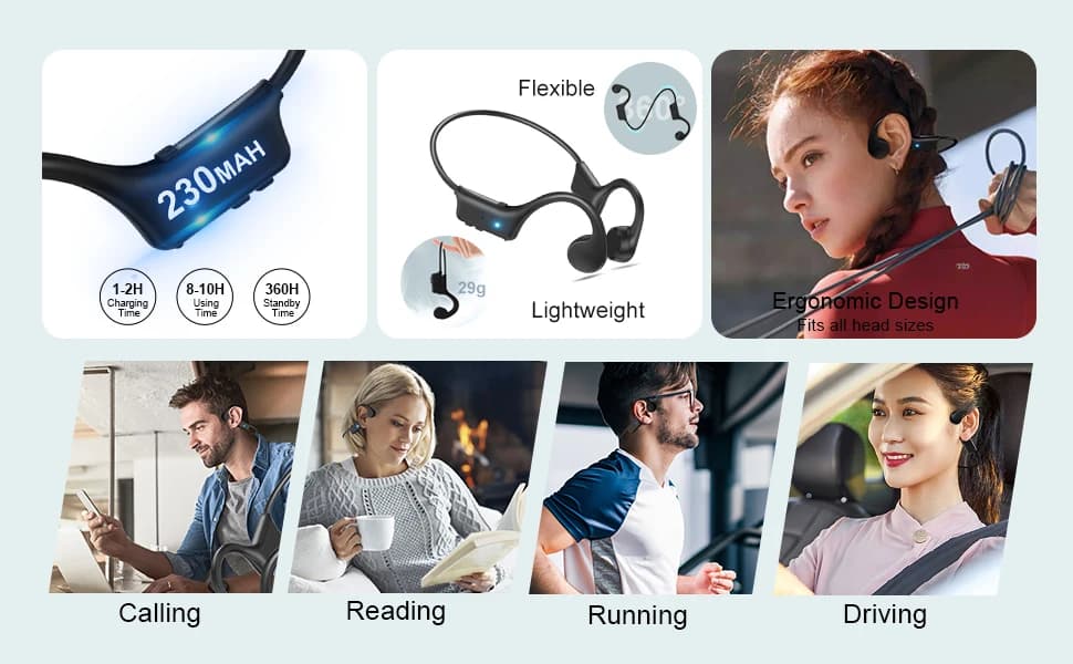 سماعات بلوتوث بنقل عظمي، مناسبة للرياضة والركض، باس ناعم، لـ Shokz - 6
