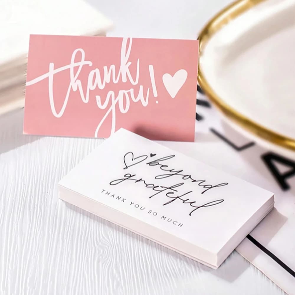 50Pcs Thank You For Supporting My Business Cards Cake Decoration Labels Customer Appreciation Gift Card Shop Online Retailers - 5