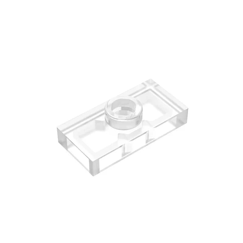 Gobricks GDS-803 PLATE 1X2 W. 1 KNOB compatible with lego 15573 3794 children's DIY Educational Building Blocks Technical - 4
