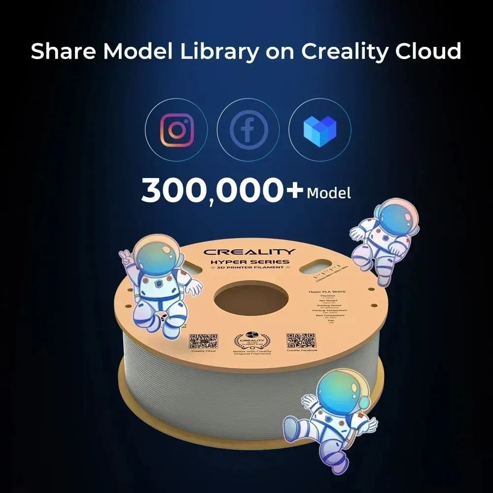 خيط طباعة CREALITY سلسلة هايبر PLA مقاس 1.75 مم بسيولة أفضل وتبريد أسرع ودقة عالية لطابعات FDM - 4