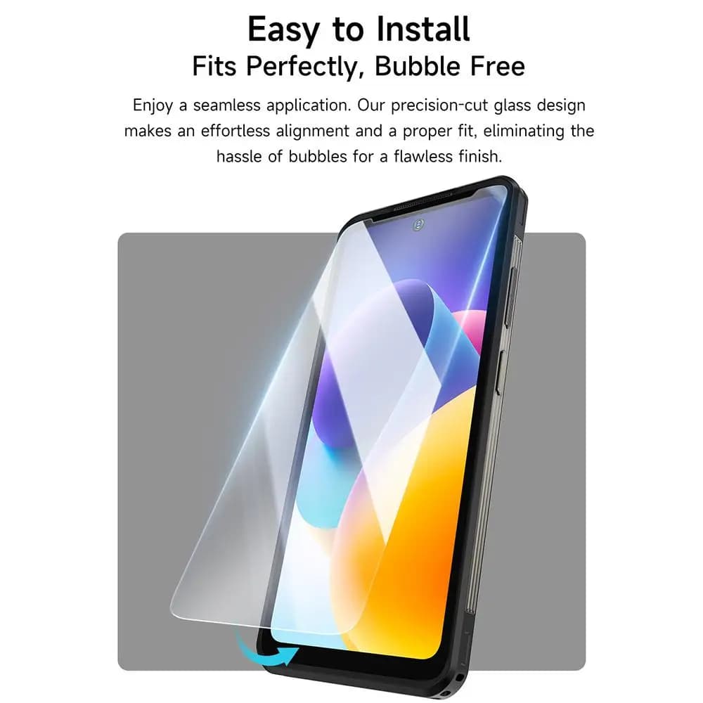واقي شاشة Ulefone من الزجاج المقسى المضاد للبصمات عالي الدقة 2 قطع لهواتف Armor 23 Ultra و22 و21 و17 Pro وX13 وX12 وX11 Pro وPower Armor 19 - 6