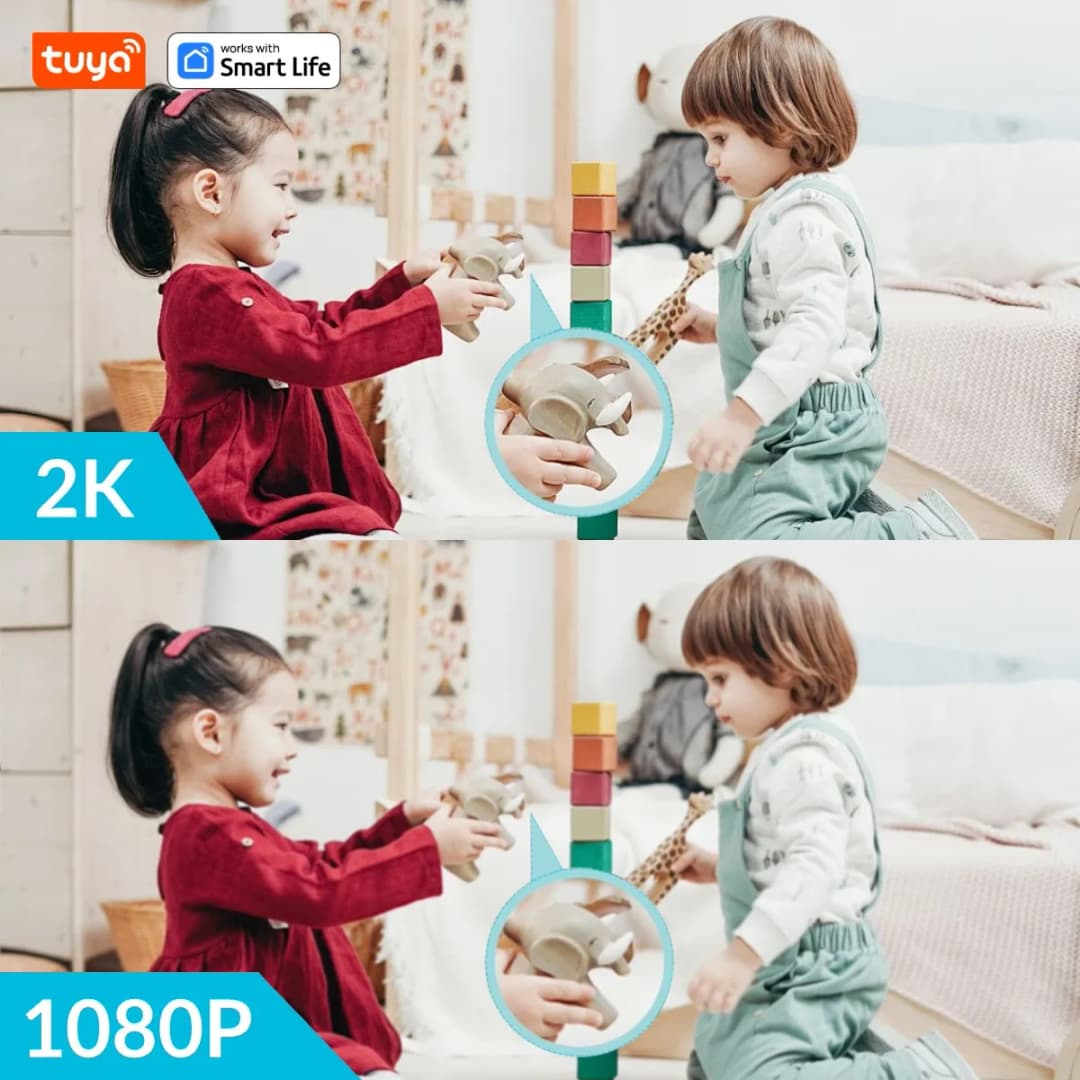 Tuya Smart 3MP HD Indoor Home Security Camera for Baby/Elder/Pet/Nanny,With Real-time APP Alert,2-Way Audio,Human body detection - 3