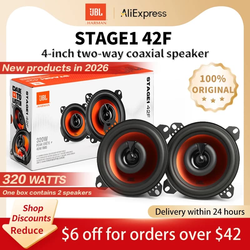 سماعة سيارة JBL 4 بوصة محورية سماعات ستيريو ثنائية الاتجاه مضخم صوت سيارة تويتر كامل التردد وميد رينج