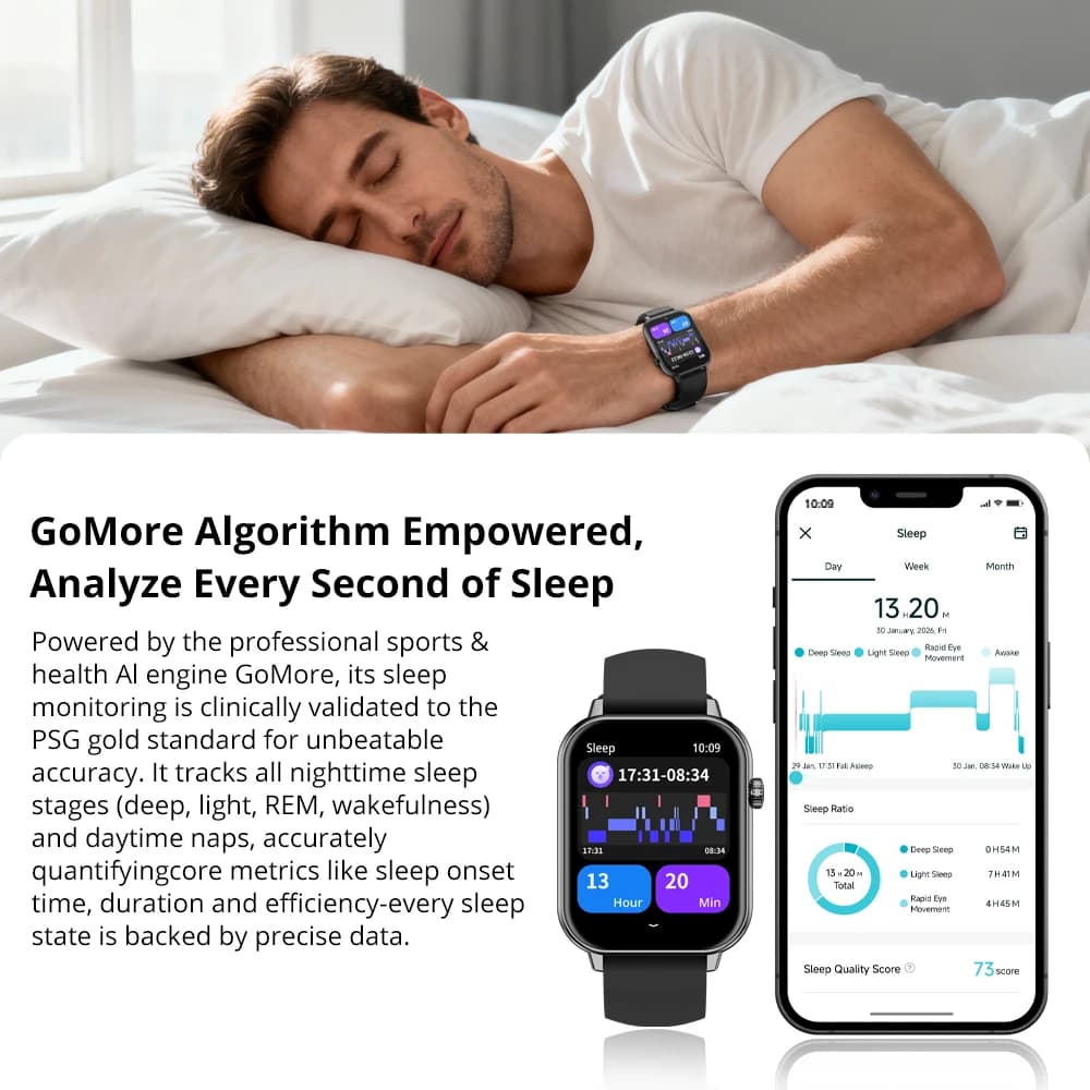 ساعة كولمي C28 اير الذكية فائقة النحافة، شاشة AMOLED 1.93 بوصة، إدارة صحة المرأة، ساعة أنيقة لهواتف iOS - 6
