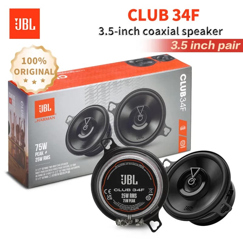 سماعة سيارة JBL مقاس 3.5 بوصة، سماعة تويتر محورية، سماعةサブ ووفر متوسطة المدى، سماعة ستيريو أصلية رسمية من JBL طراز GX328