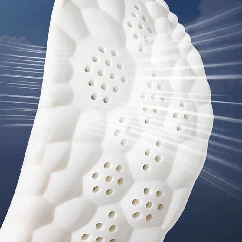Latex Sport Insoles Soft High Elasticity Shoe Pads Orthotic Breathable Deodorant Shock Absorption Cushion Arch Support Insole - 6