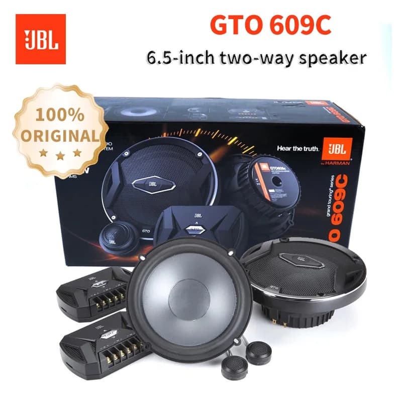 مجموعة سماعات سيارة JBL ثنائية الاتجاه 6.5 بوصة تريبل متوسط باس ستيريو صوت محيطي مضخم صوت Harman GTO609C270W سماعة باب