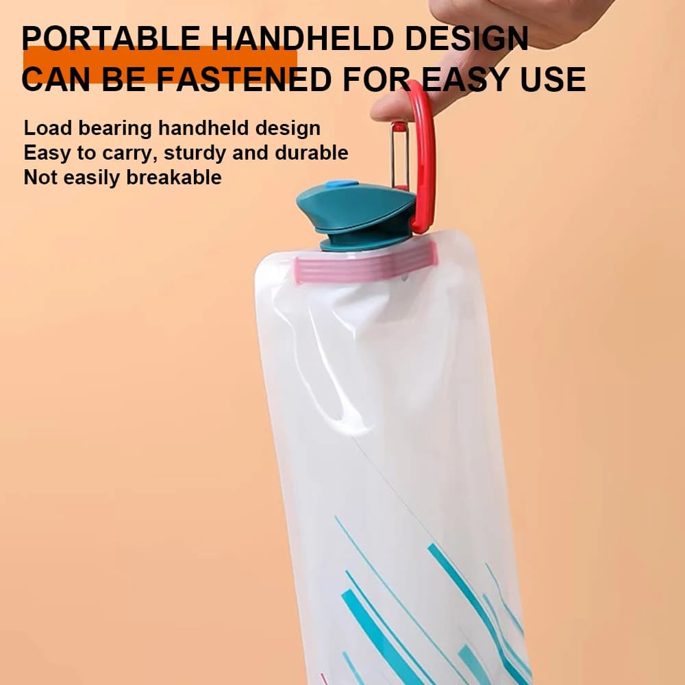 Outdoor Cycling Sports Water Bottle - Mountaineering Portable Water Cup - PE Plastic Folding Water Bag - Gift Promotion Water - 4
