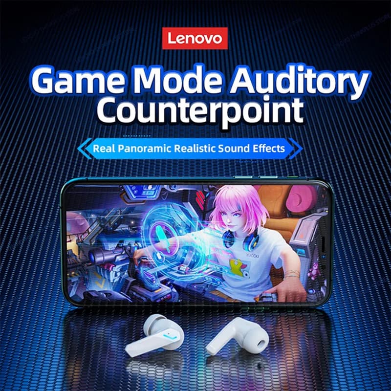 Choice Lenovo GM2 Pro TWS Wireless Bluetooth V5.4 Earphone HD Call Low Latency Headphones Dual Mode Music Gaming Earbuds GM2PRO - 3