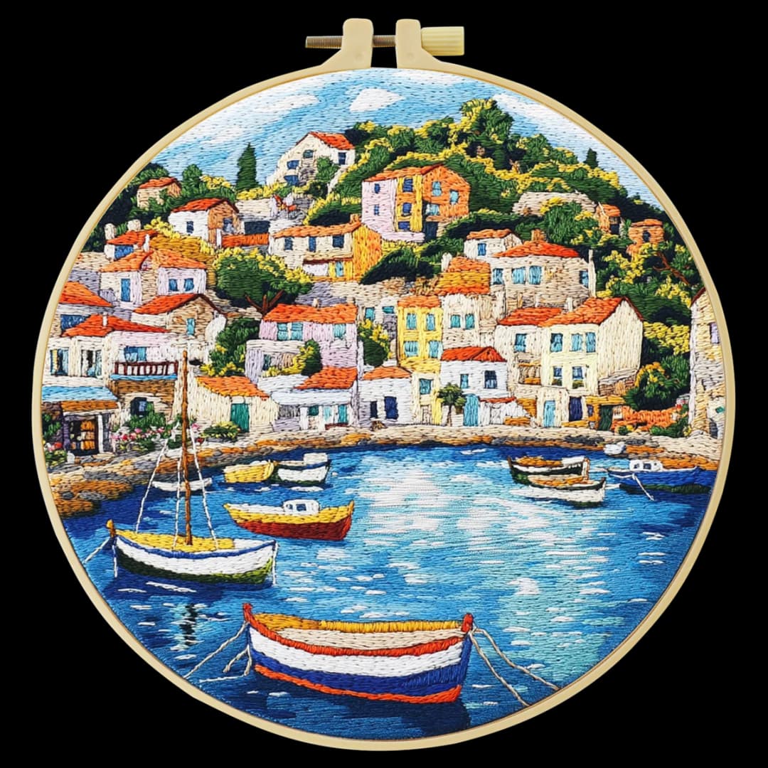 قطعة واحدة 20×20 سم/15×15 سم 7.87/6.3 بوصة عدة بدء التطريز عدة يدوية ديكور منزلي، سفينة، عدة تطريز - 4