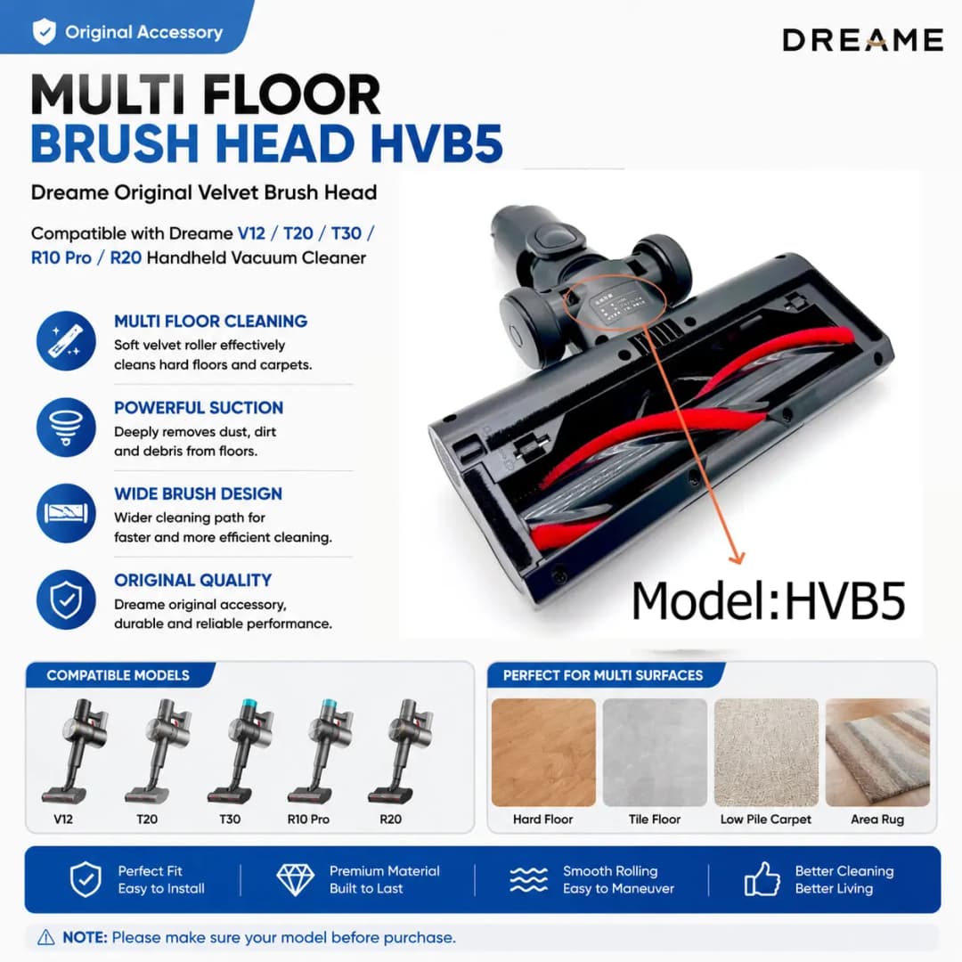 Dreame V16S V12S V12 T10 T20 T30 R20 T20pro roller brush head replacement soft velvet floor brush head vacuum cleaner parts - 4