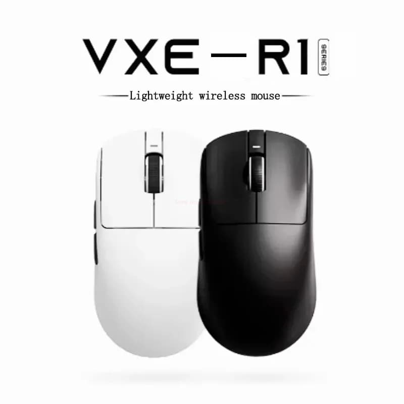 ماوس Vxe Dragonfly R1 اللاسلكي، خفيف الوزن، Paw3395، Nordic52840، 2khz، سرعة ذكية، تأخير منخفض، ماوس ألعاب Fps، هدية