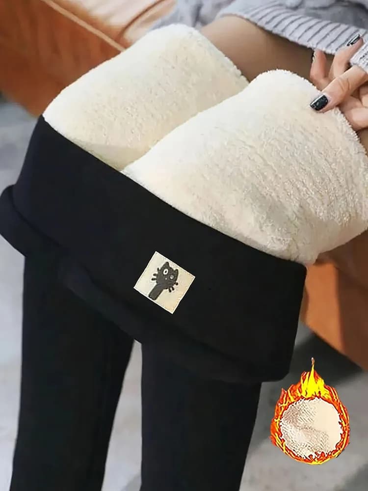 جوارب ضيقة دافئة سميكة للشتاء، جوارب كشمير عالية الخصر، جوارب صوفية مرنة، بنطلون ضيق مخملي