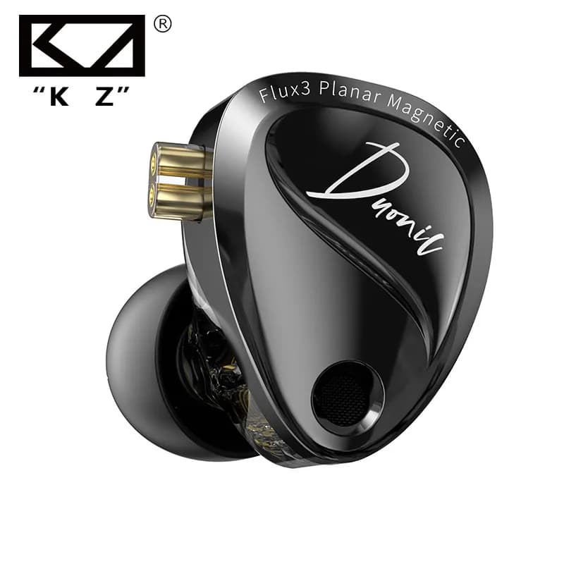 KZ Duonic هاي فاي IEMs درايفر مغناطيسي ثلاثي 4-ضبط سماعات سلكية مع ميكروفون مزدوج عالي الدقة ل Castor Pro